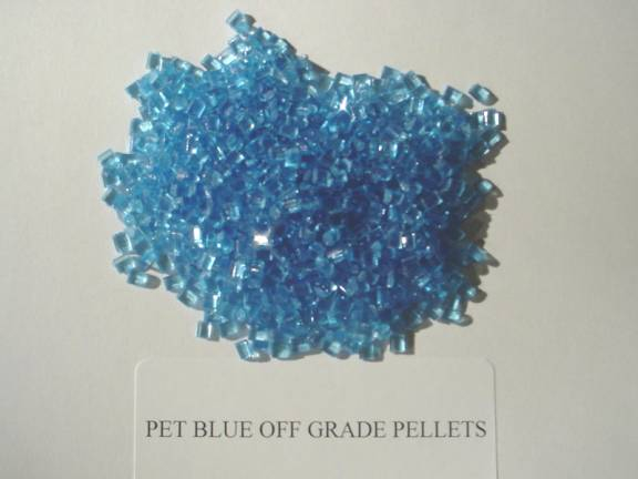 PET BLUE OFF GRADE PELLETS